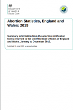 Abortion Statistics, England and Wales: 2019: Summary information from the abortion notification forms returned to the Chief Medical Officers of England and Wales. January to December 2019